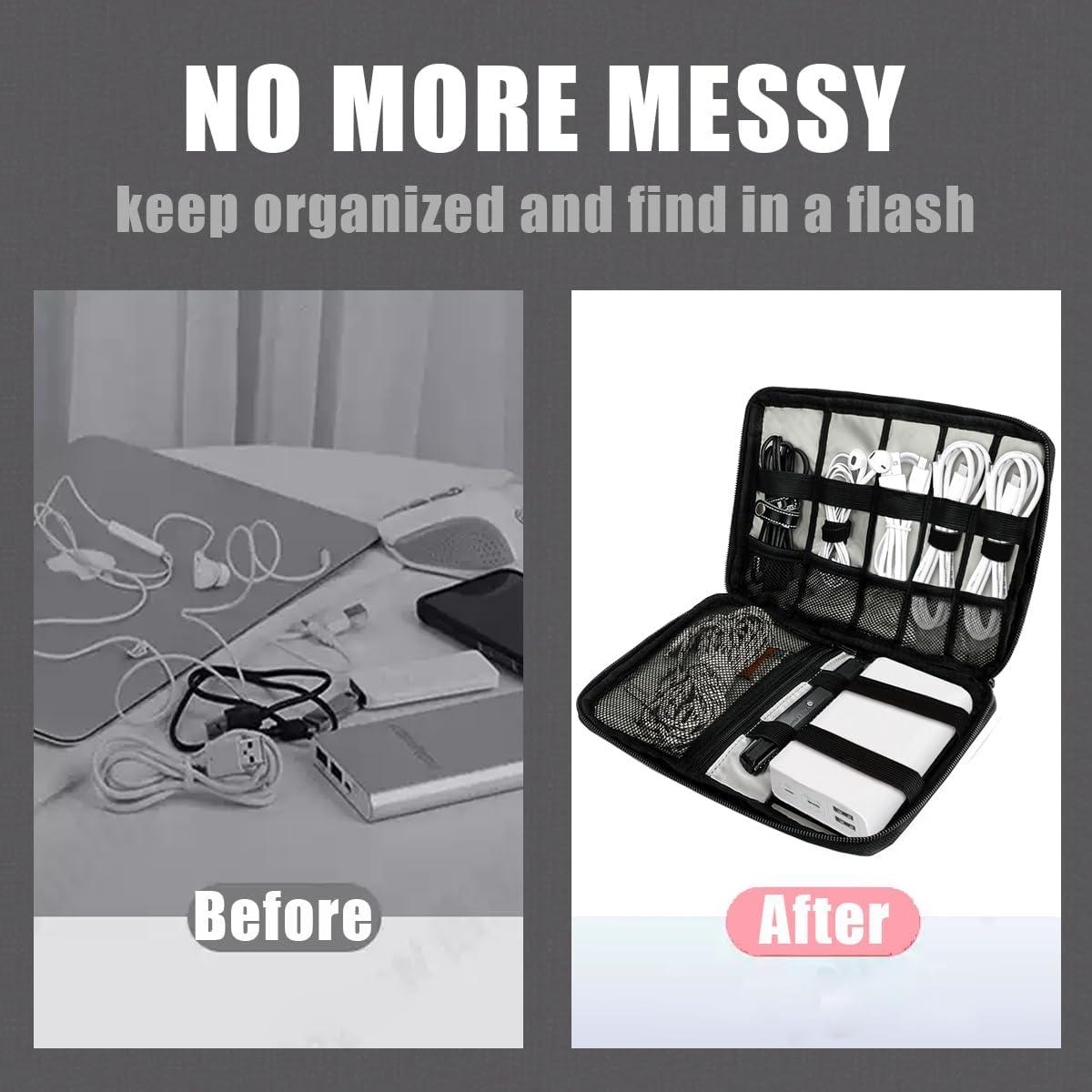 Organizador de Cables Vaxaape Negro 26.9x19.1 cm Nylon