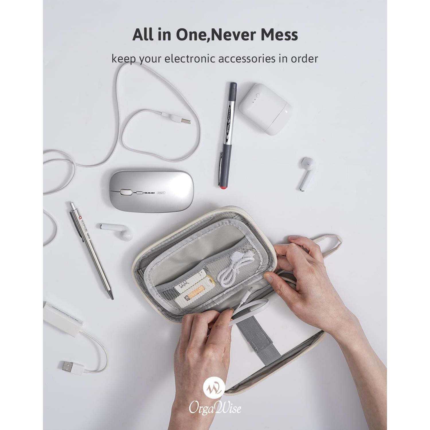 Organizador de Cables OrgaWise S2-Beige Impermeable 18.8x11.9cm