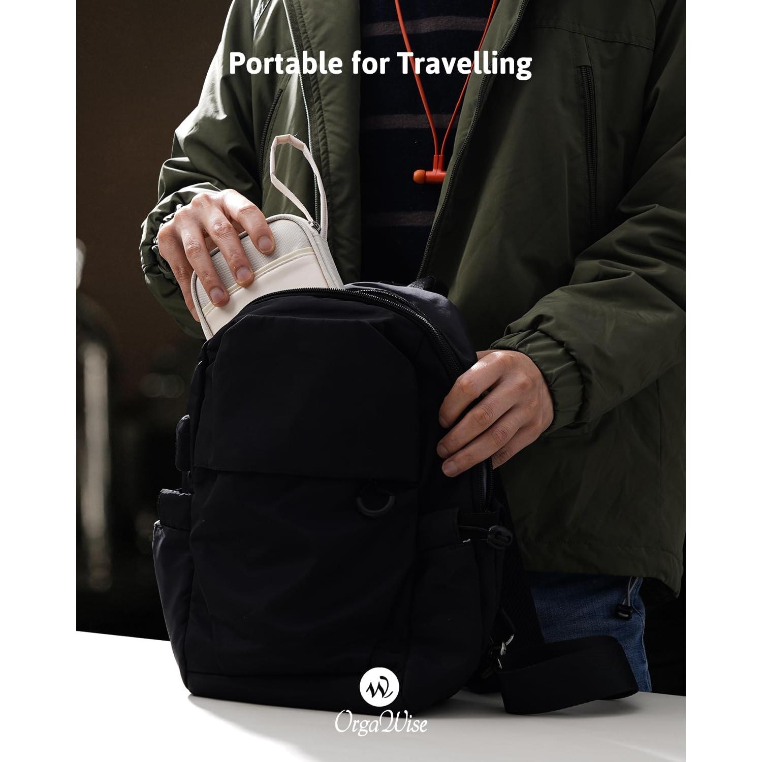 Organizador de Cables OrgaWise S2-Beige Impermeable 18.8x11.9cm