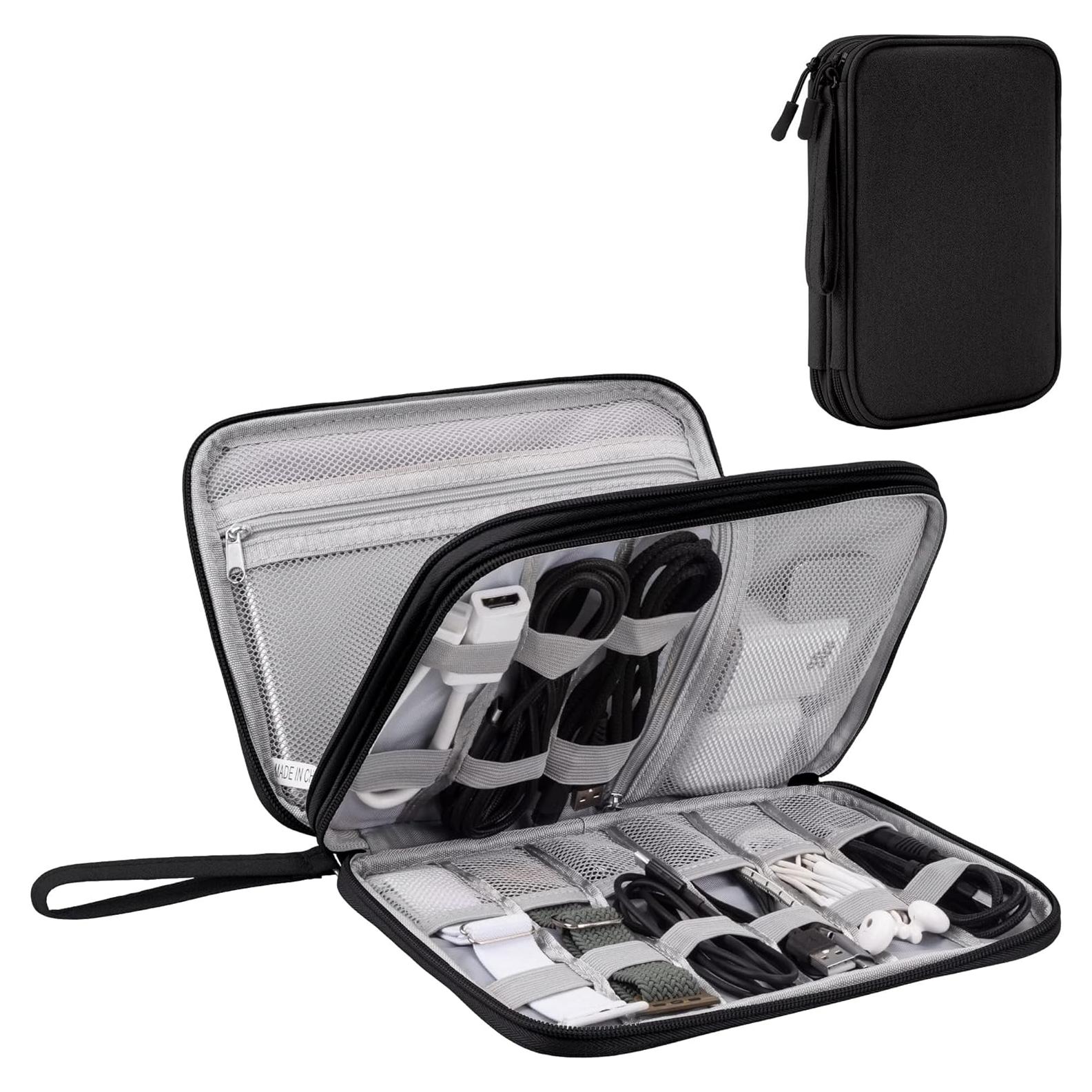 Organizador Electrónico Arae STBG Doble Capa Negro 23x17cm