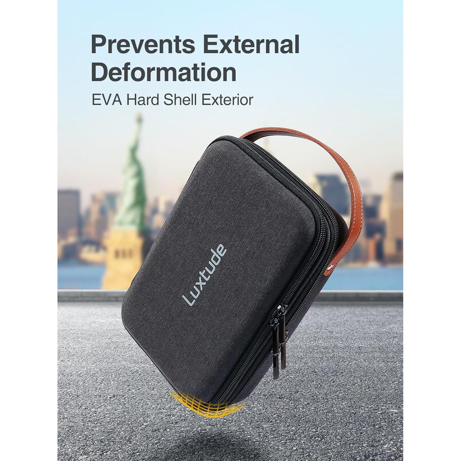 Organizador Electrónico Luxtude Doble Capa Negro 23.6x17cm