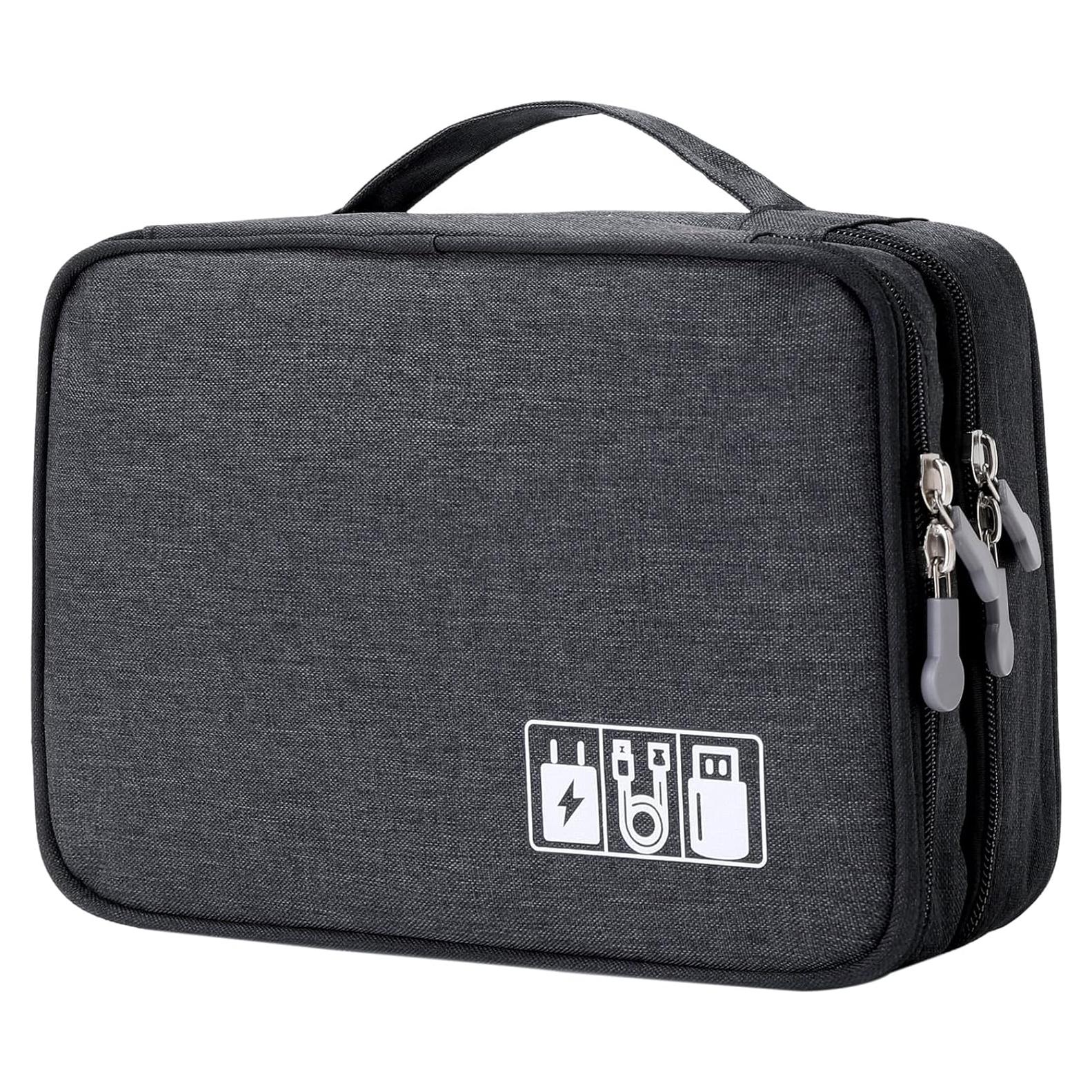 Organizador de Viaje Electrónico mygreen Negro Doble Capa 22.86 cm