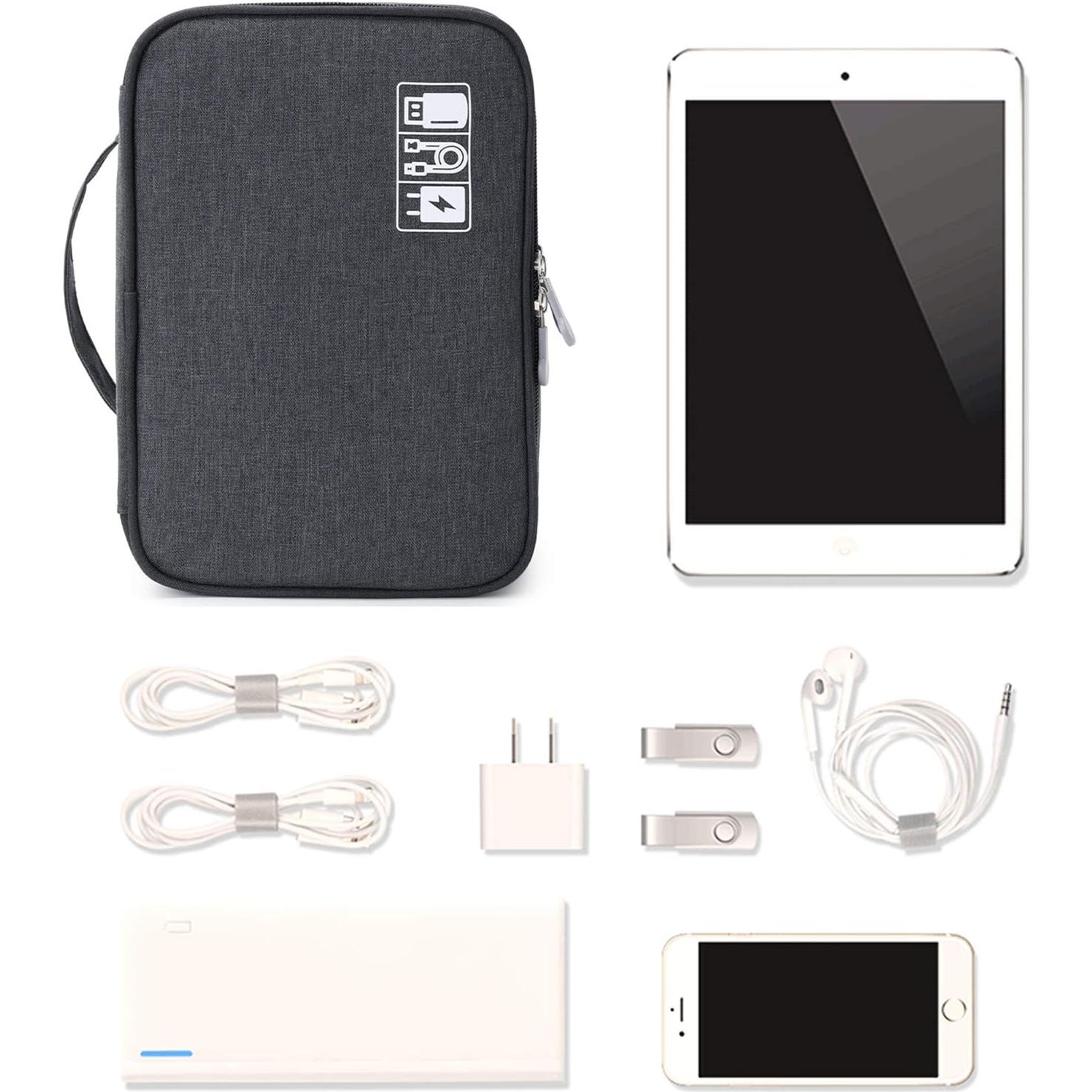 Organizador de Viaje Electrónico mygreen Negro Doble Capa 22.86 cm