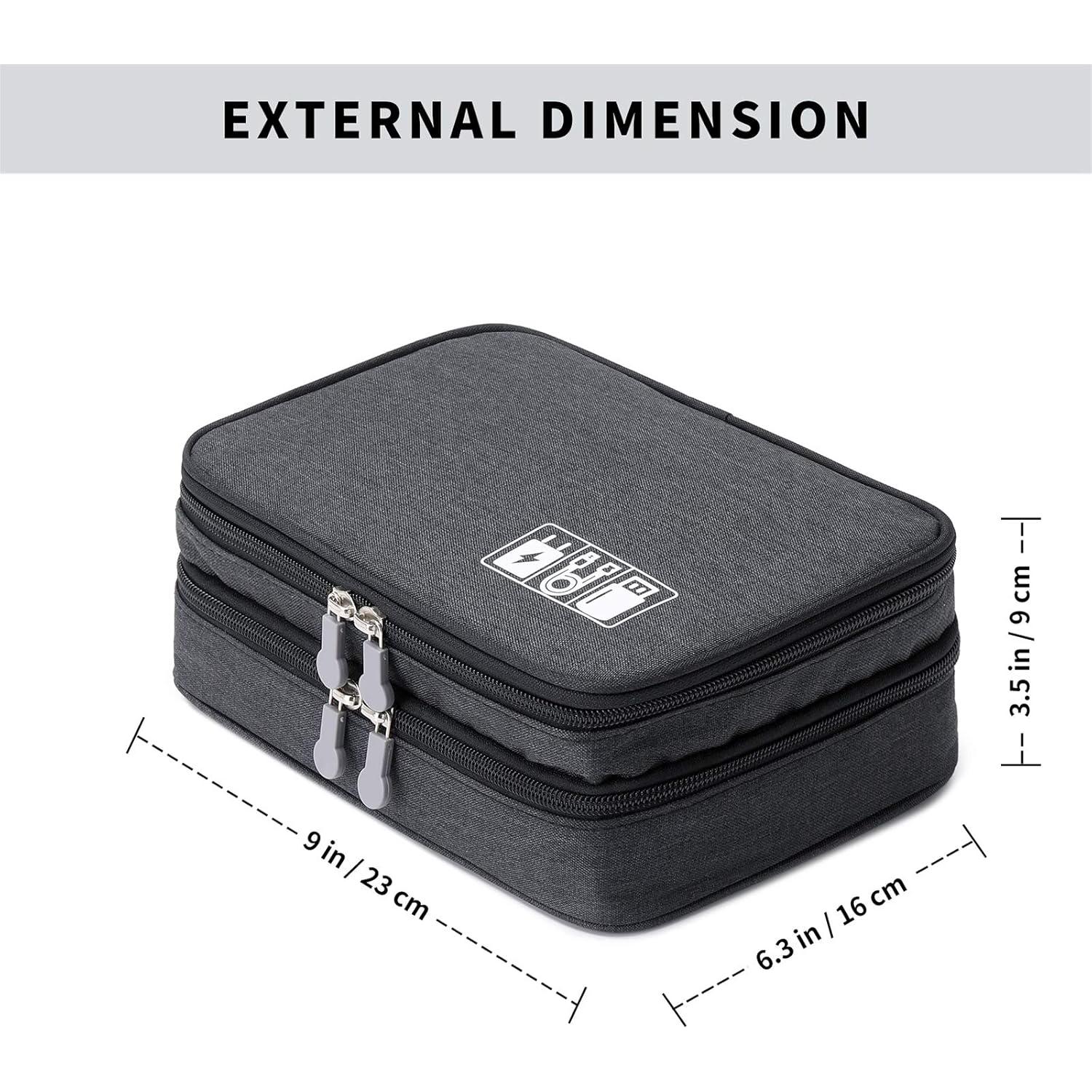 Organizador de Viaje Electrónico mygreen Negro Doble Capa 22.86 cm