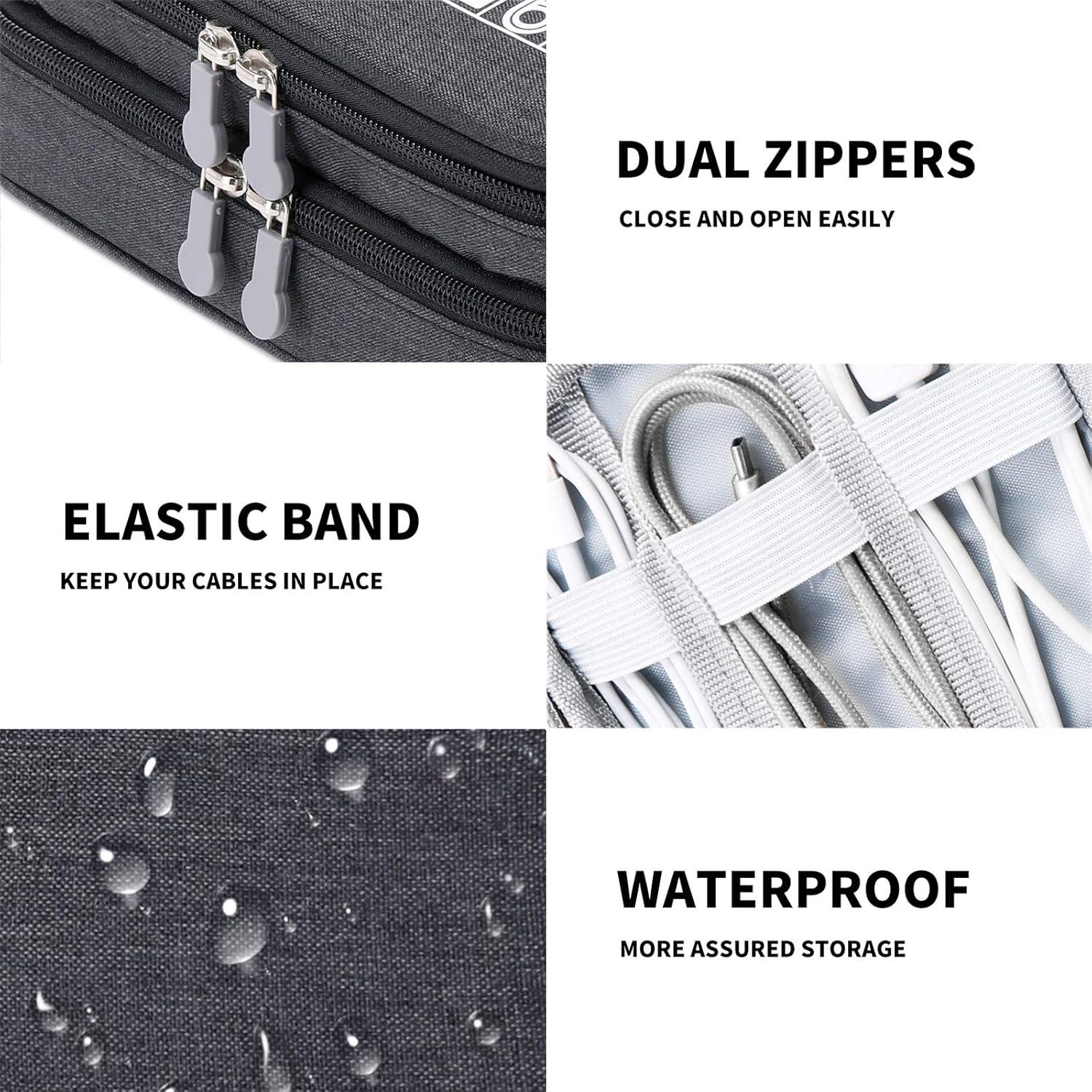 Organizador de Viaje Electrónico mygreen Negro Doble Capa 22.86 cm