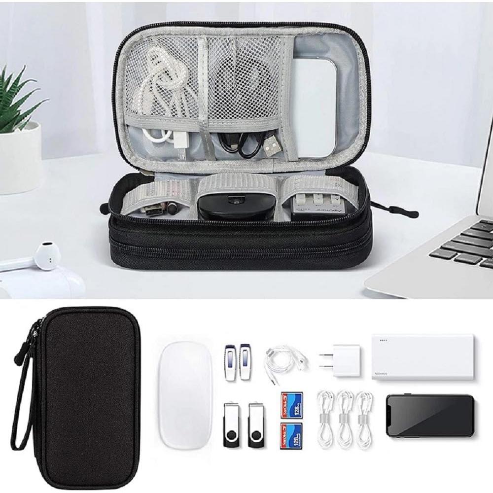 Bolsa Organizadora Electrónica Yiasangly Negra Impermeable 19x11x6cm