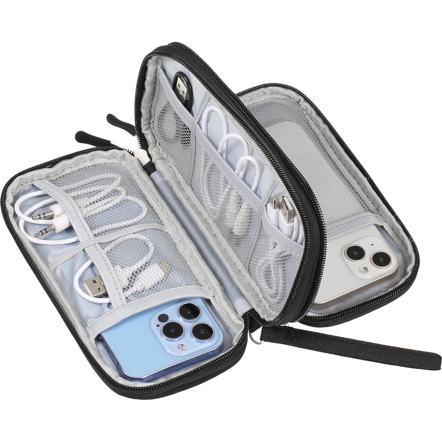 Bolsa Organizadora Electrónica Yiasangly Negra Impermeable 19x11x6cm