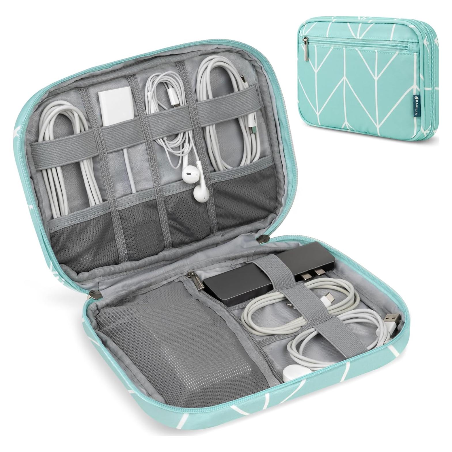 Organizador de Cables PAVILIA Verde Azulado 25.4x17.3 cm