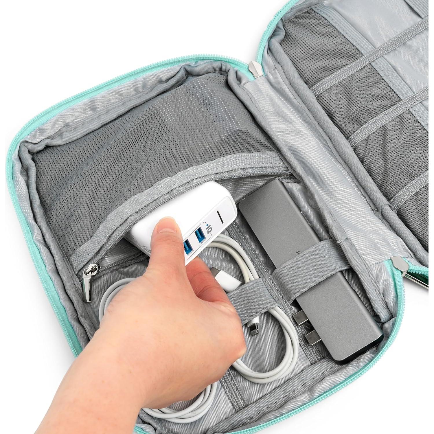 Organizador de Cables PAVILIA Verde Azulado 25.4x17.3 cm