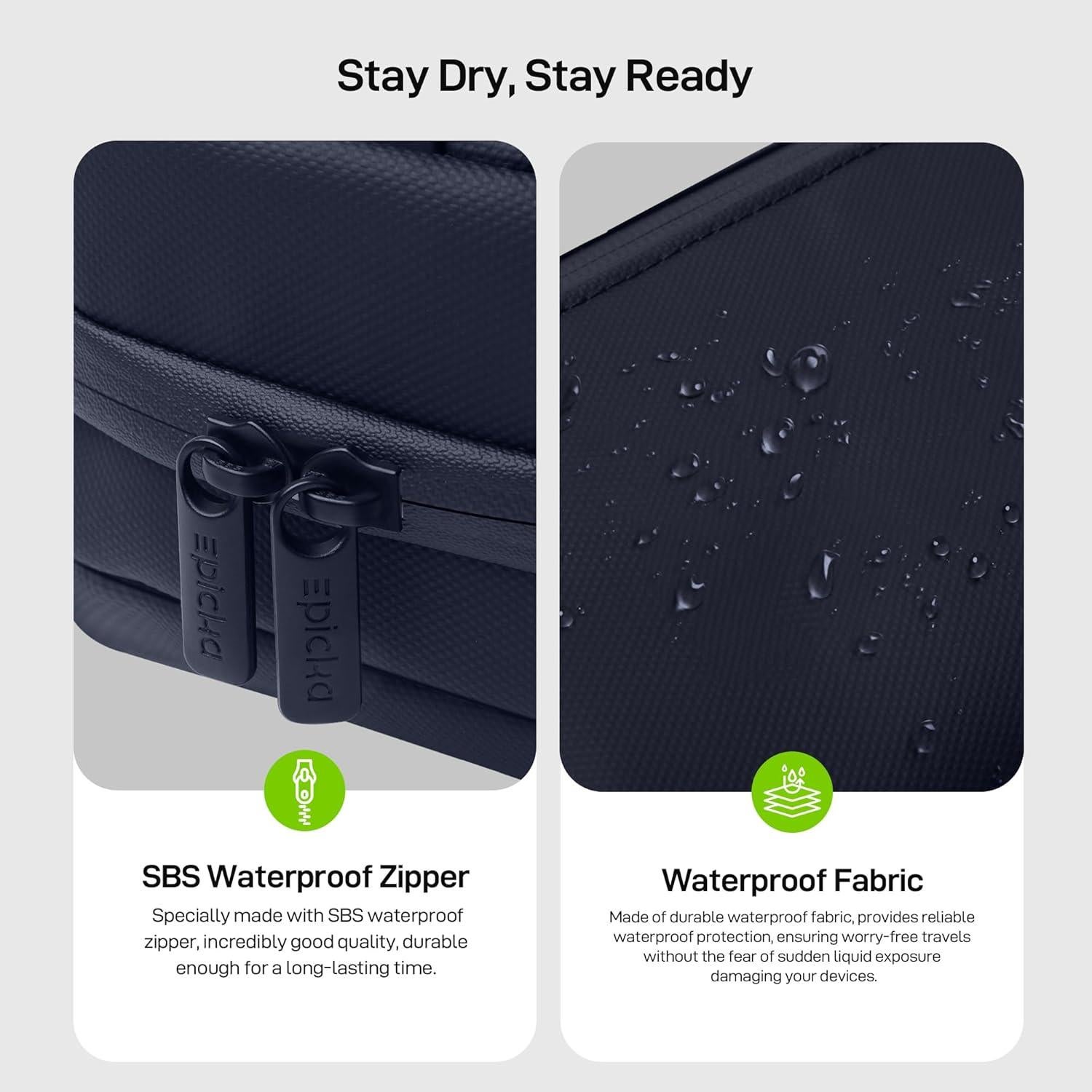 Organizador de Viaje EPICKA Azul Marino - Estuche para Cables y Accesorios