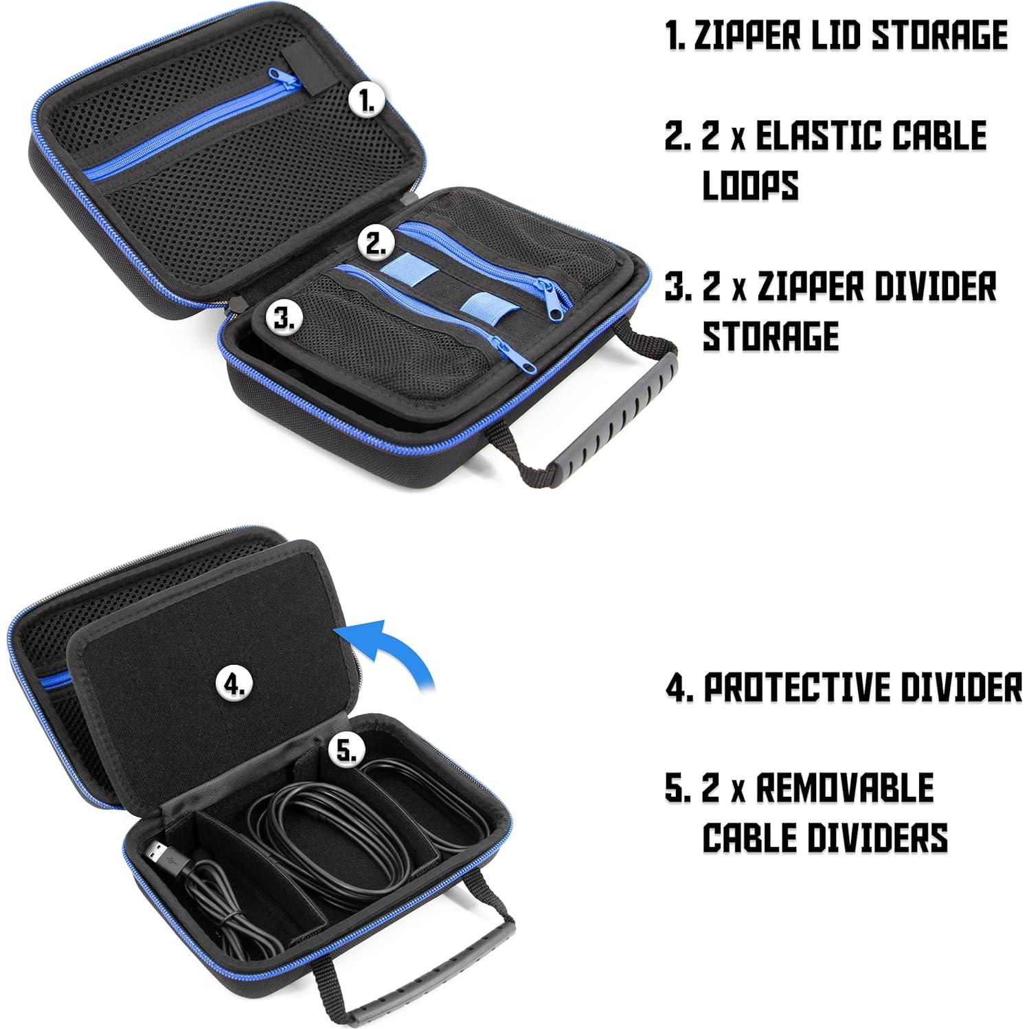 Estuche Organizador de Electrónicos CASEMATIX EVA-BL8 21.6x14x7.6cm