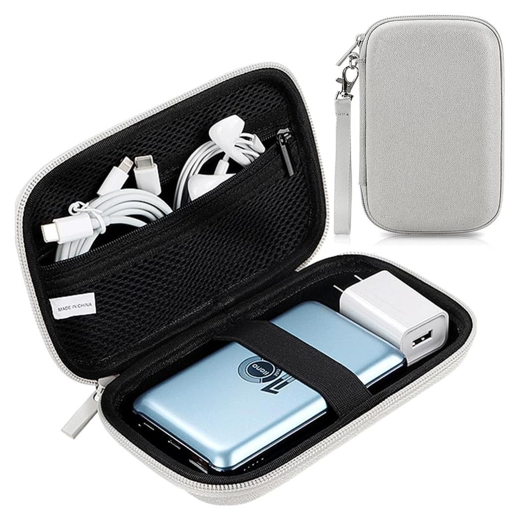 Funda Organizadora Electrónica Dura CAAORDKSO Gris Impermeable