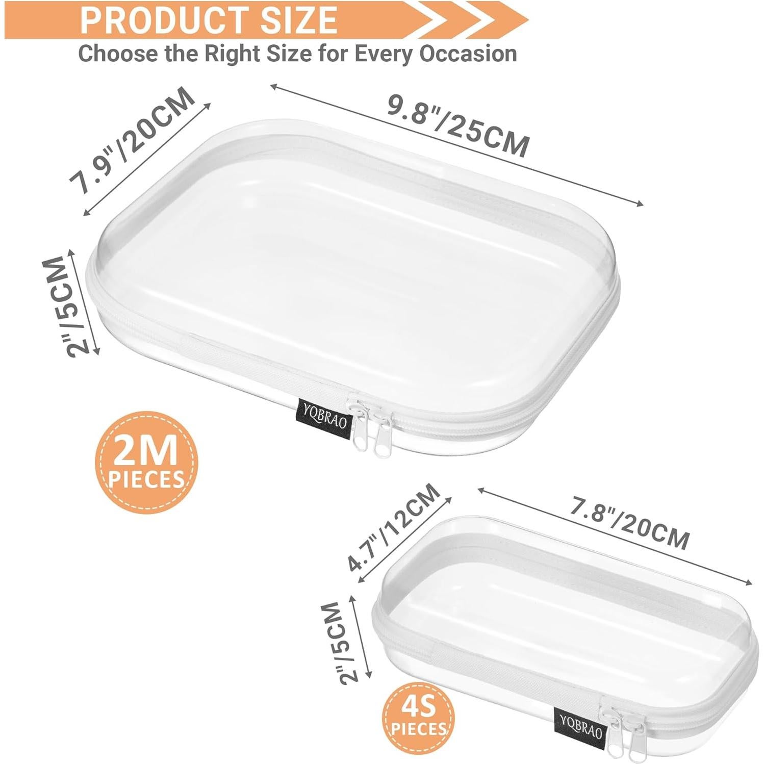 Estuches Organizadores de Plástico Duro YQBRAO - 6 Piezas