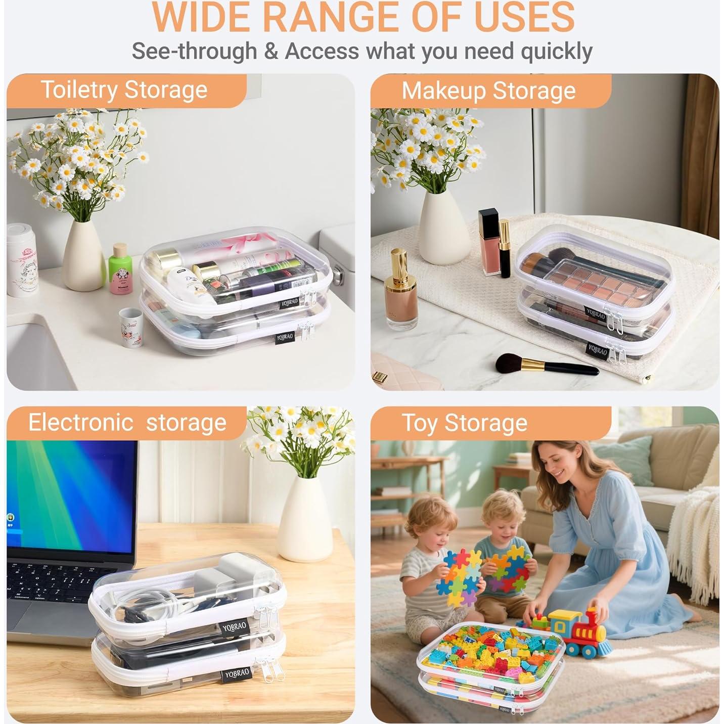 Estuches Organizadores de Plástico Duro YQBRAO - 6 Piezas