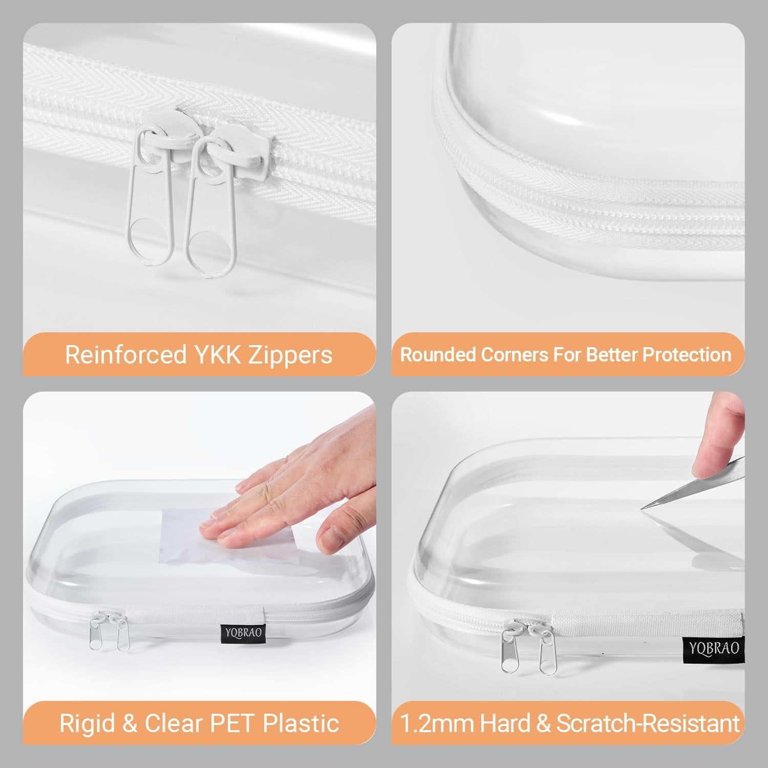 Estuches Organizadores de Plástico Duro YQBRAO - 6 Piezas