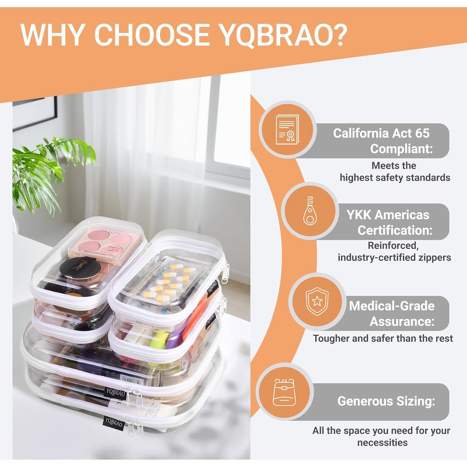 Estuches Organizadores de Plástico Duro YQBRAO - 6 Piezas