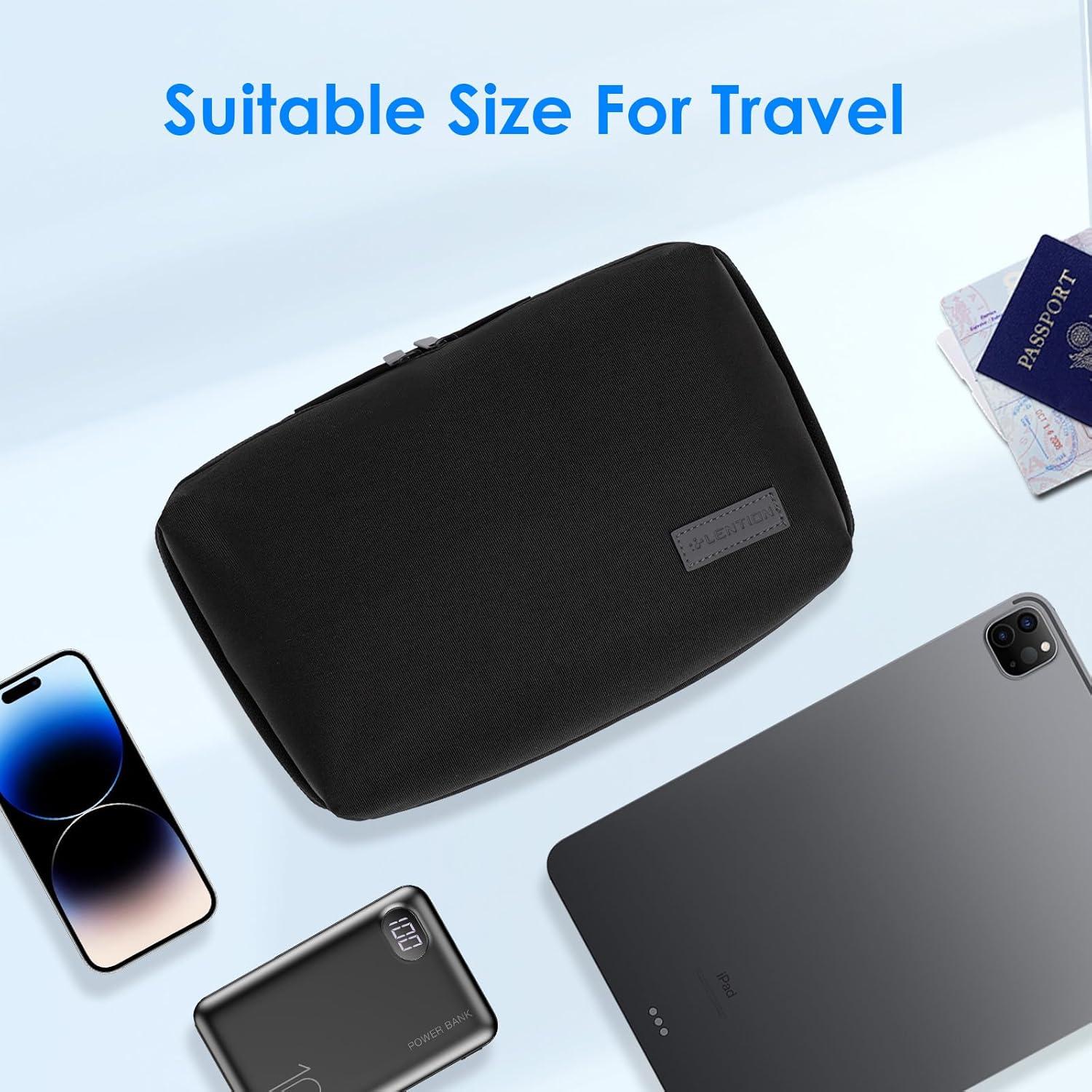 Lention Organizador de Electrónica M378 Negro Impermeable