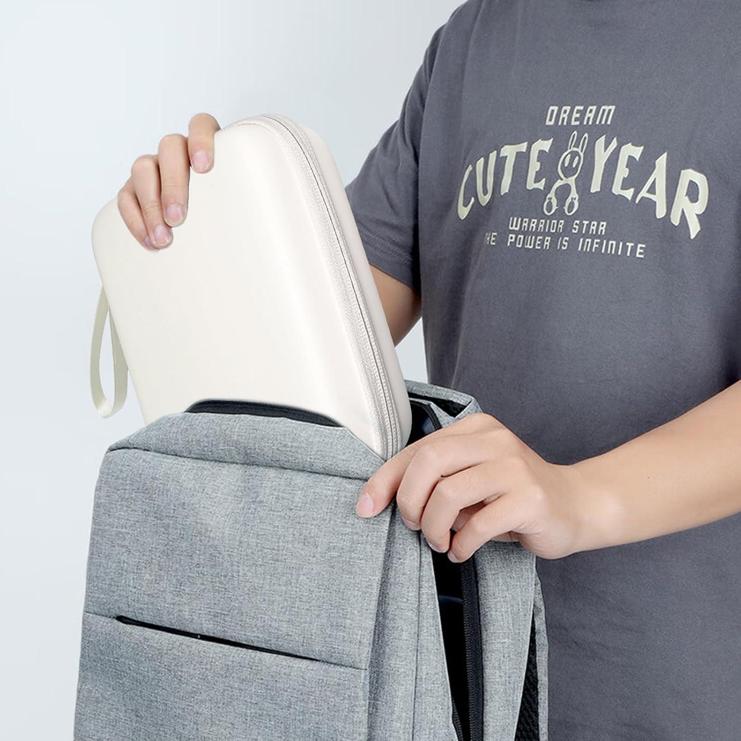 Funda de Viaje Organizador Electrónico Dura Blanco 18.9x15.49cm