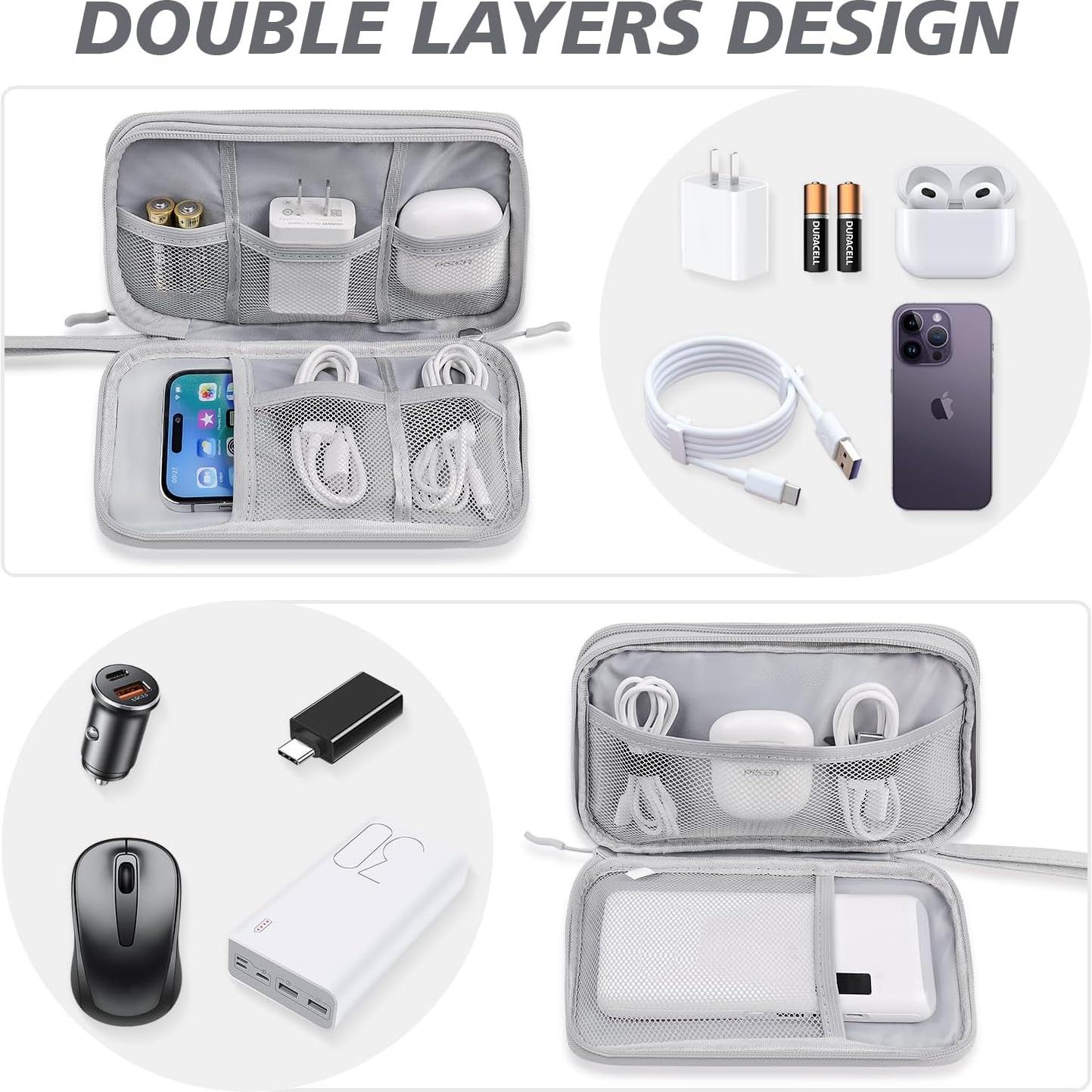 Organizador de Viaje CNPOP Doble Capa Gris 21.1x12.7cm