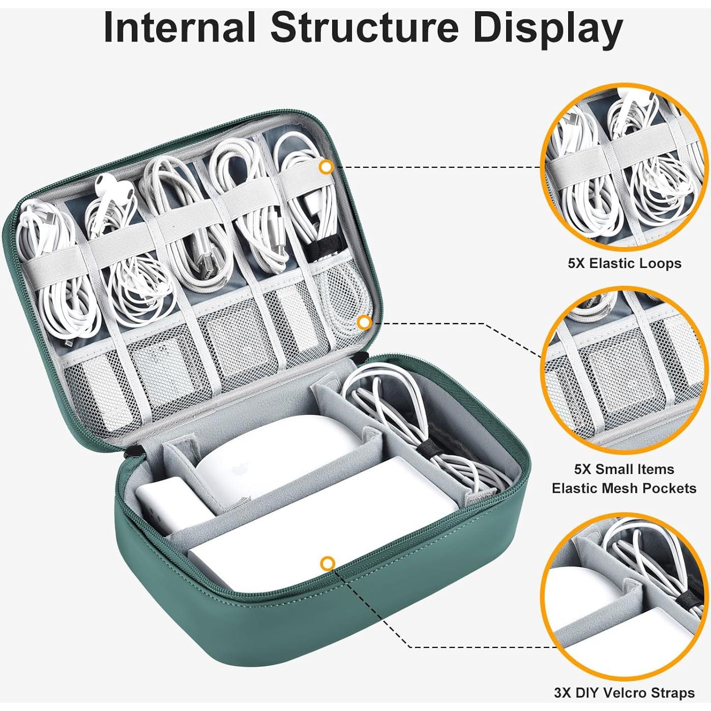 Organizador de Accesorios Electrónicos Miloocul Verde Profundo