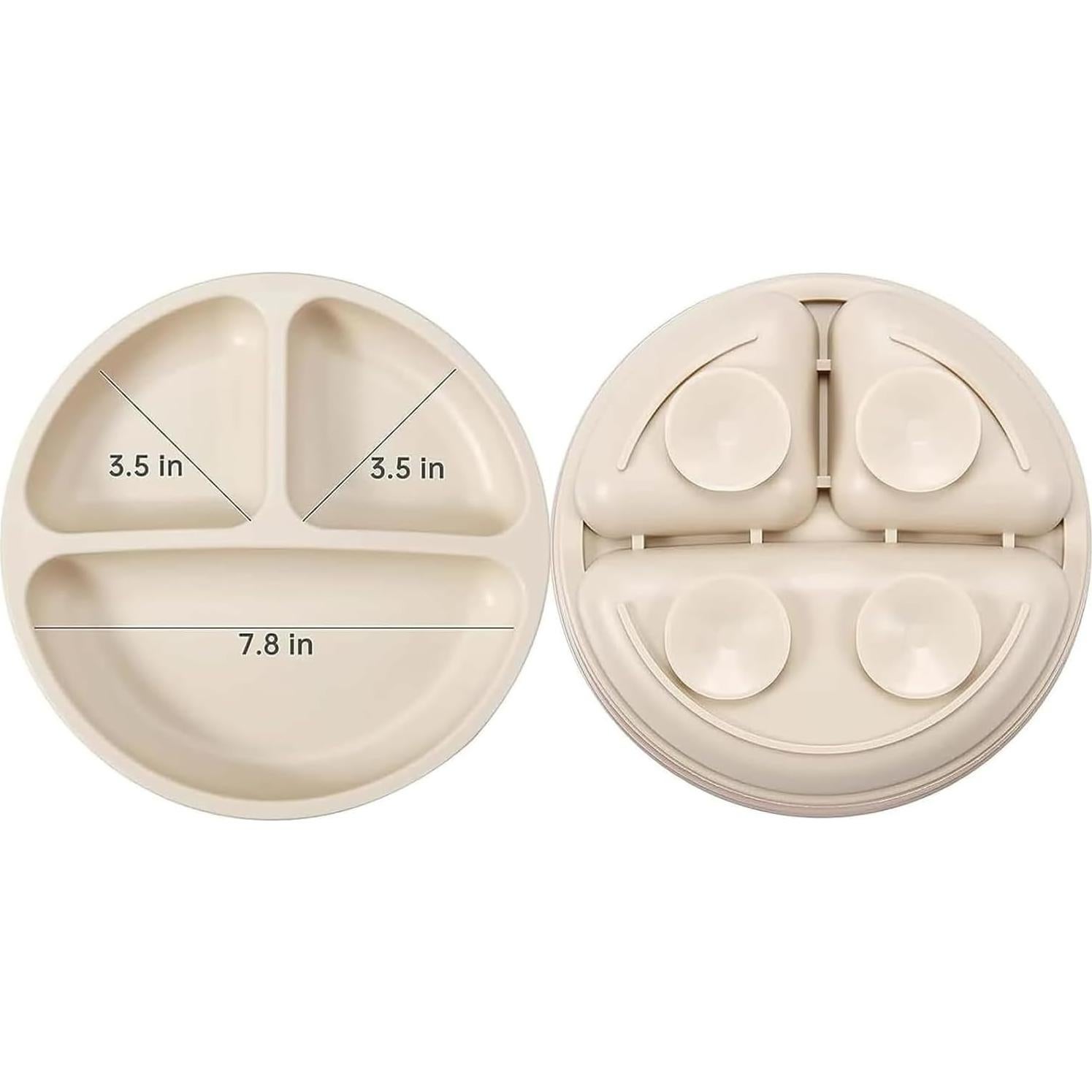 Platos de Silicona PandaEar para Niños 3 Pack Antideslizantes