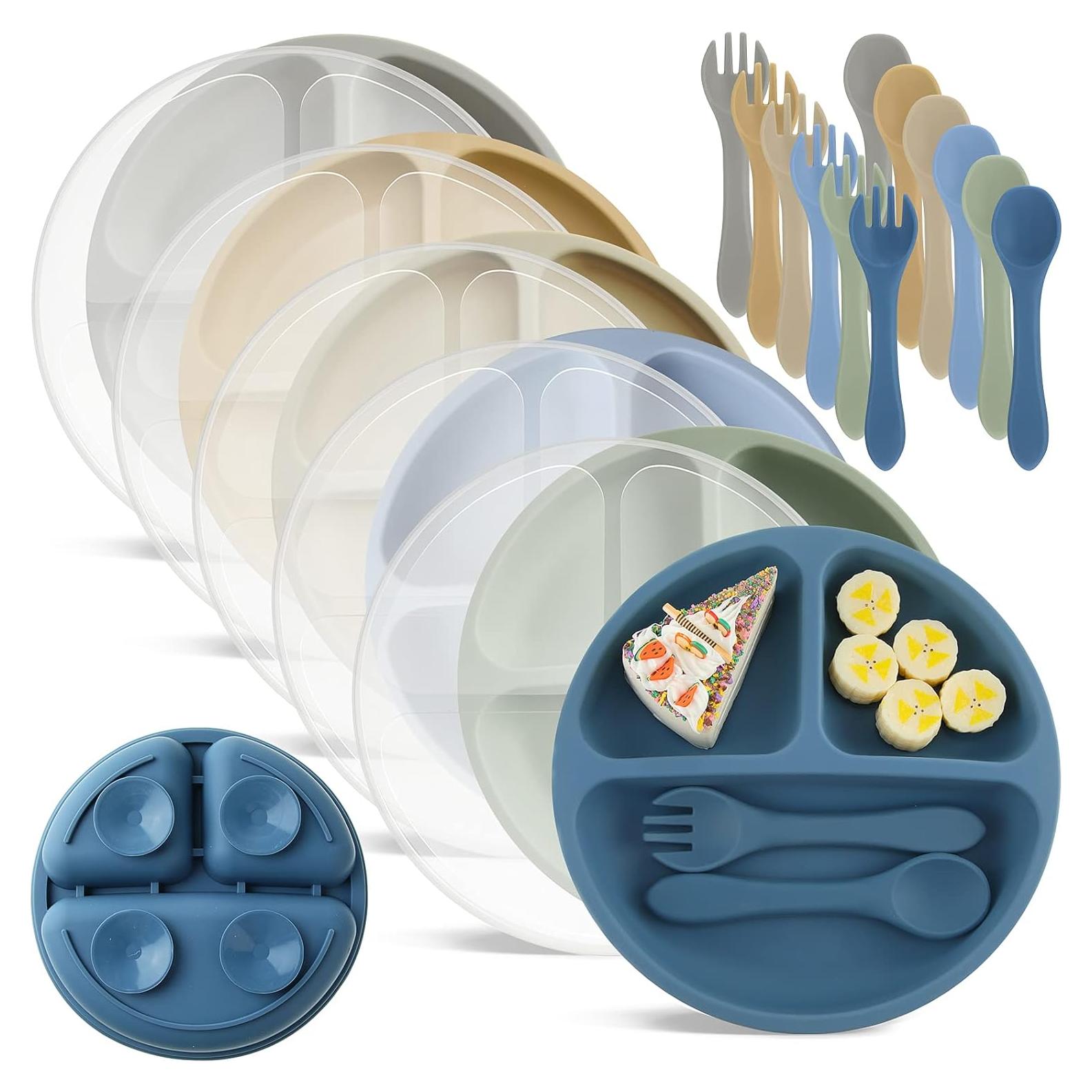 Set de Platos de Silicona Meanplan para Niños 6 Piezas