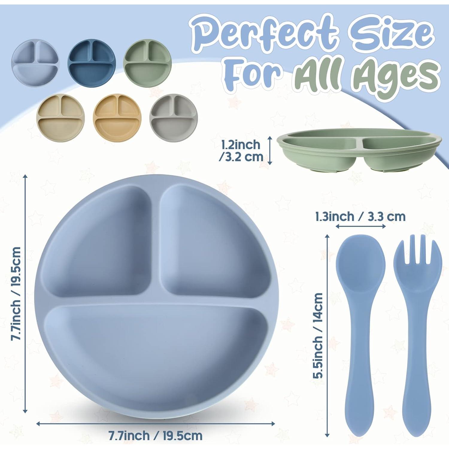 Set de Platos de Silicona Meanplan para Niños 6 Piezas