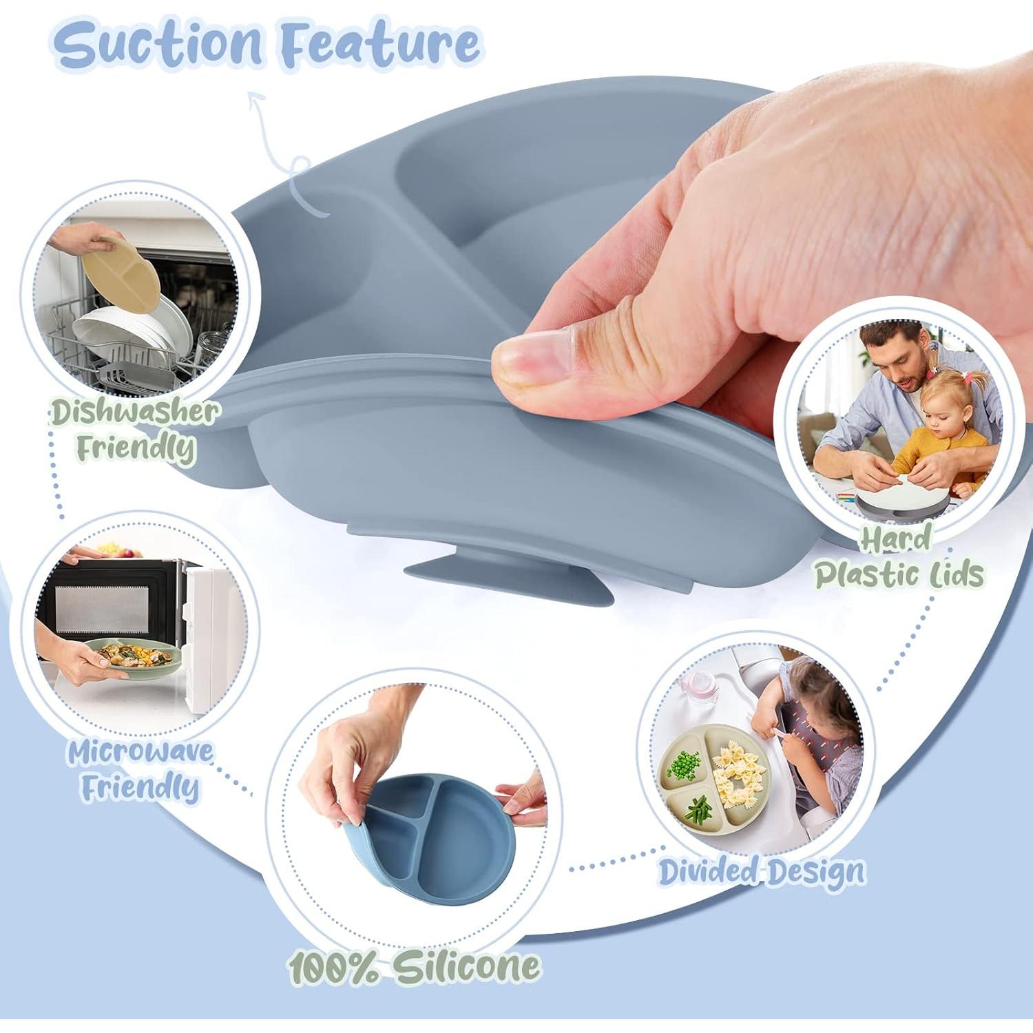 Set de Platos de Silicona Meanplan para Niños 6 Piezas