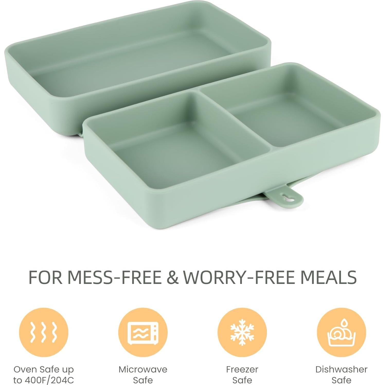 Plato de Silicona para Bebés Nearbyme Plegable Azul 18x13 cm