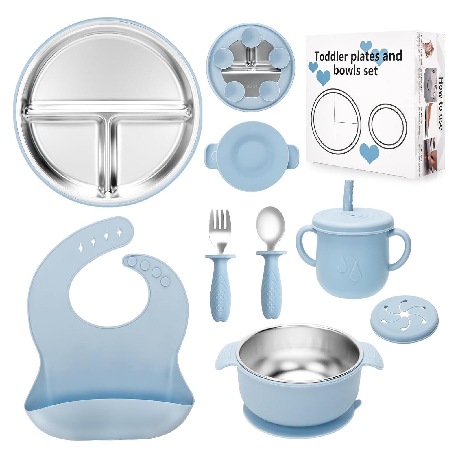 Juego de Platos y Cuencos de Acero Inoxidable MISSLILI