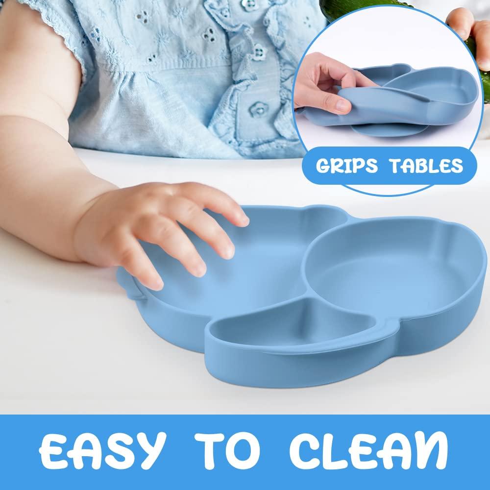 Plato Dividido de Silicona Vicloon para Niños Antideslizante