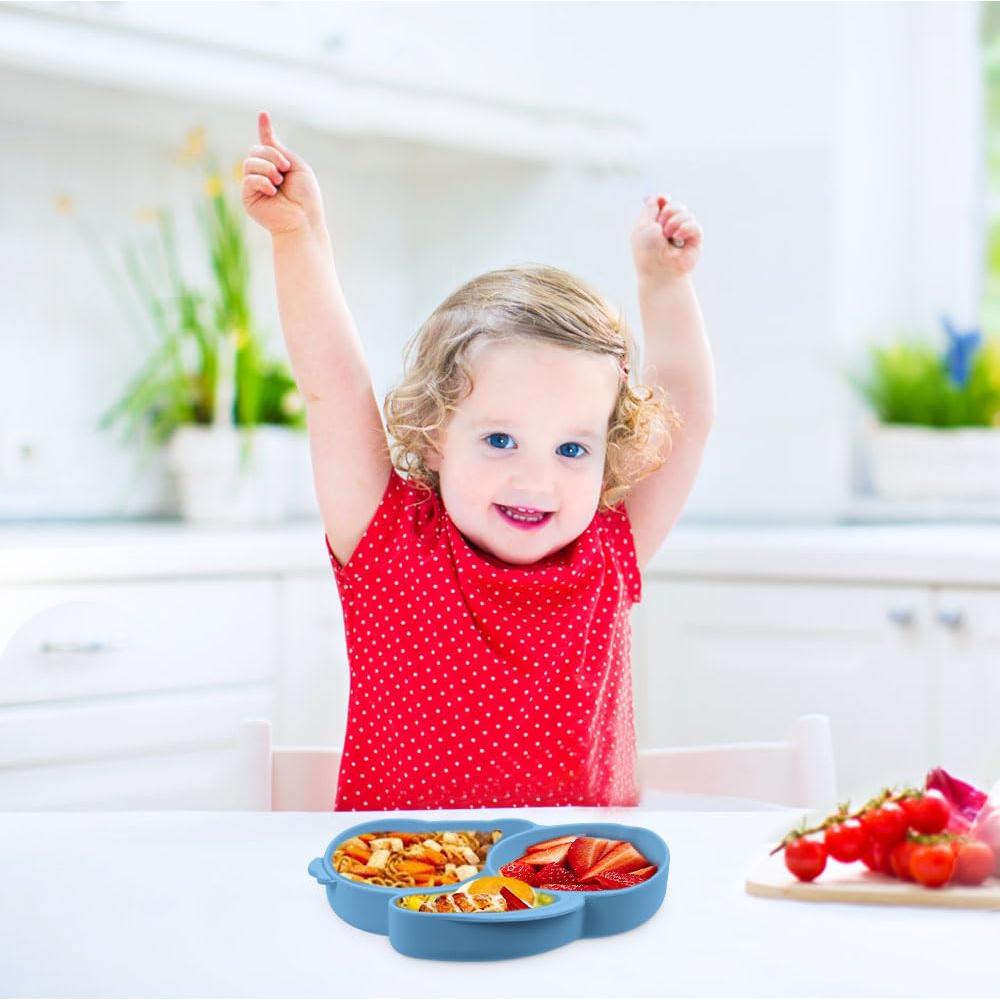Plato Dividido de Silicona Vicloon para Niños Antideslizante