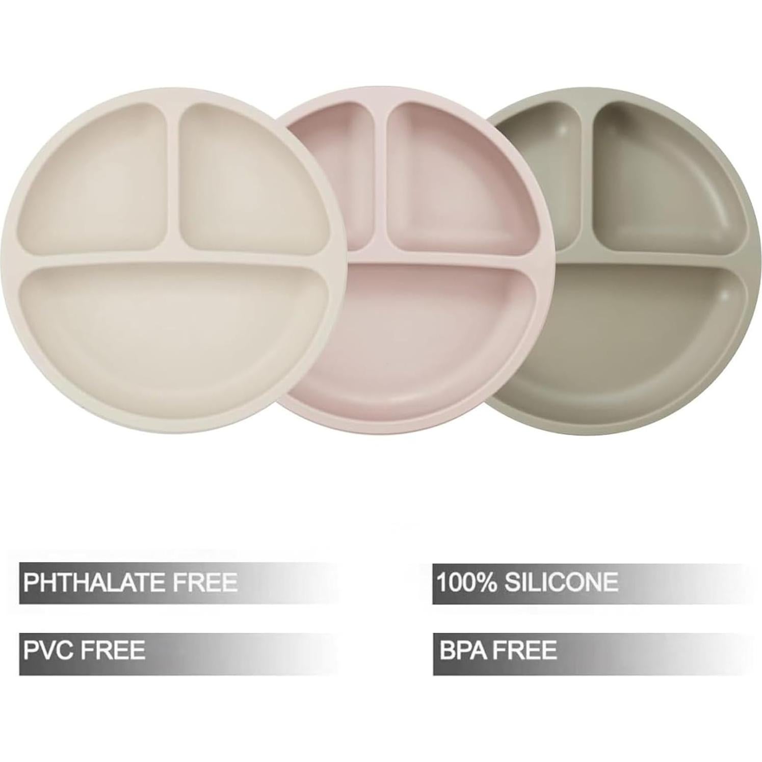 Juego de Platos y Utensilios de Silicona PandaEar 9 Piezas