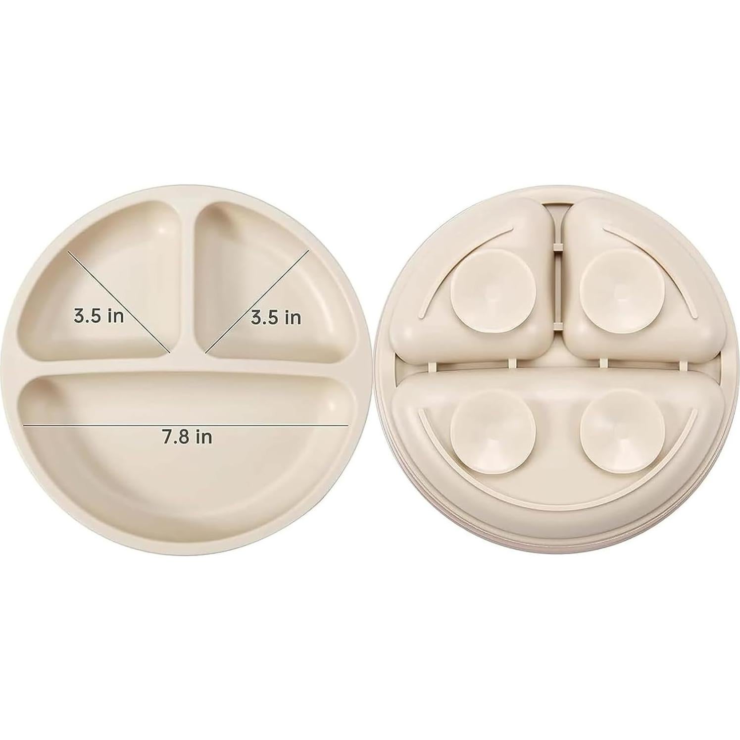 Juego de Platos y Utensilios de Silicona PandaEar 9 Piezas