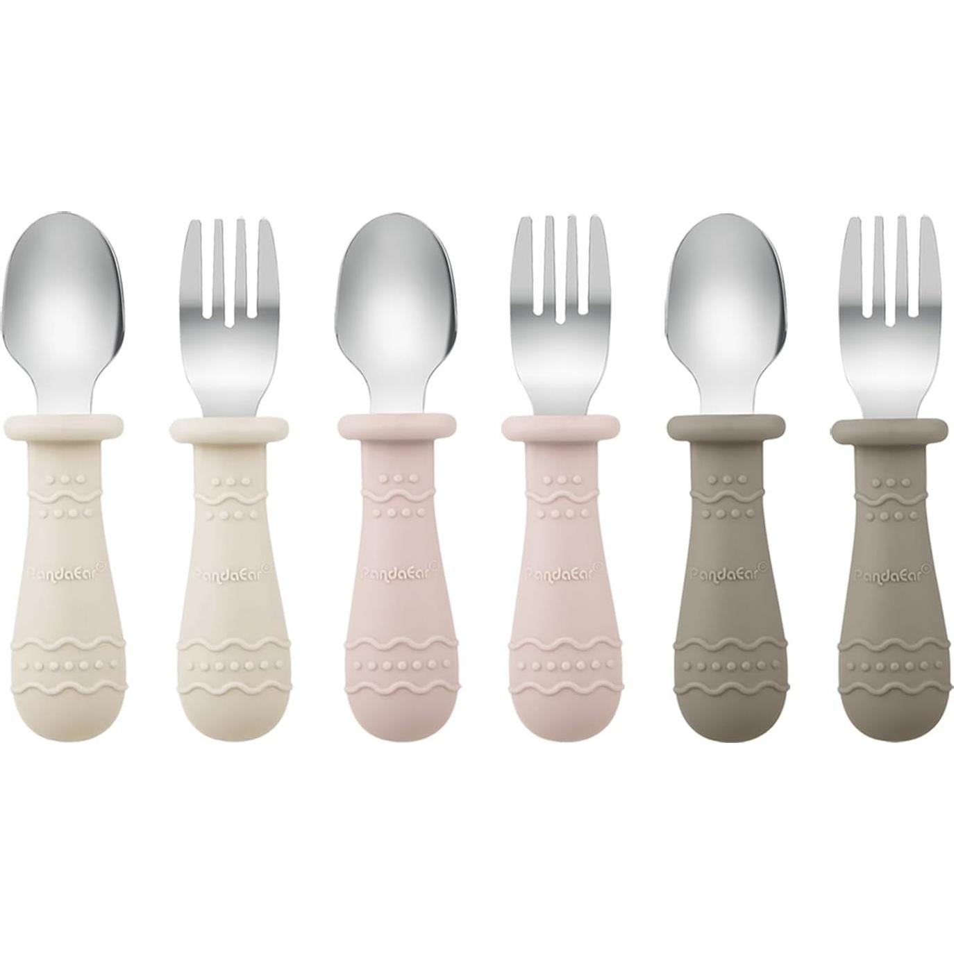 Juego de Platos y Utensilios de Silicona PandaEar 9 Piezas