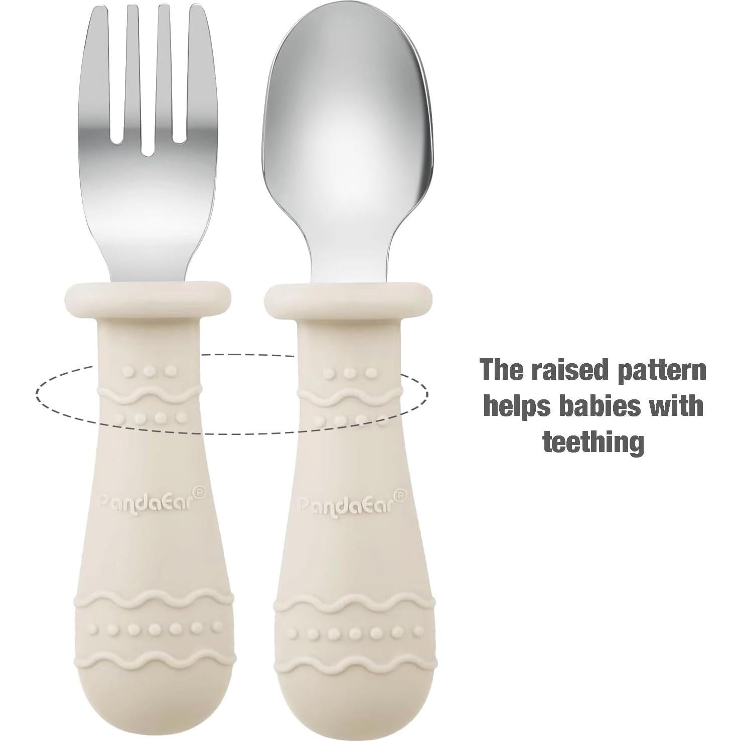 Juego de Platos y Utensilios de Silicona PandaEar 9 Piezas