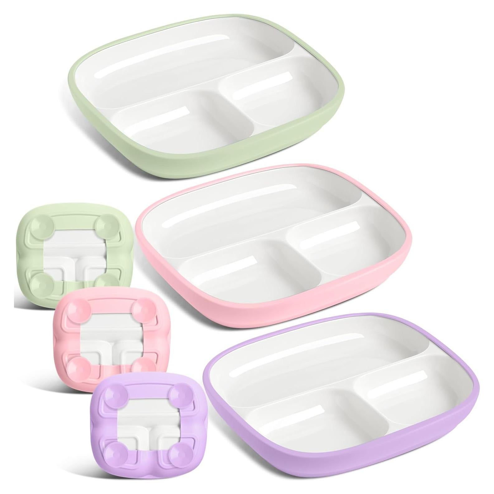 Domensi Set de 3 Platos de Porcelana para Niños con Ventosas 21 cm