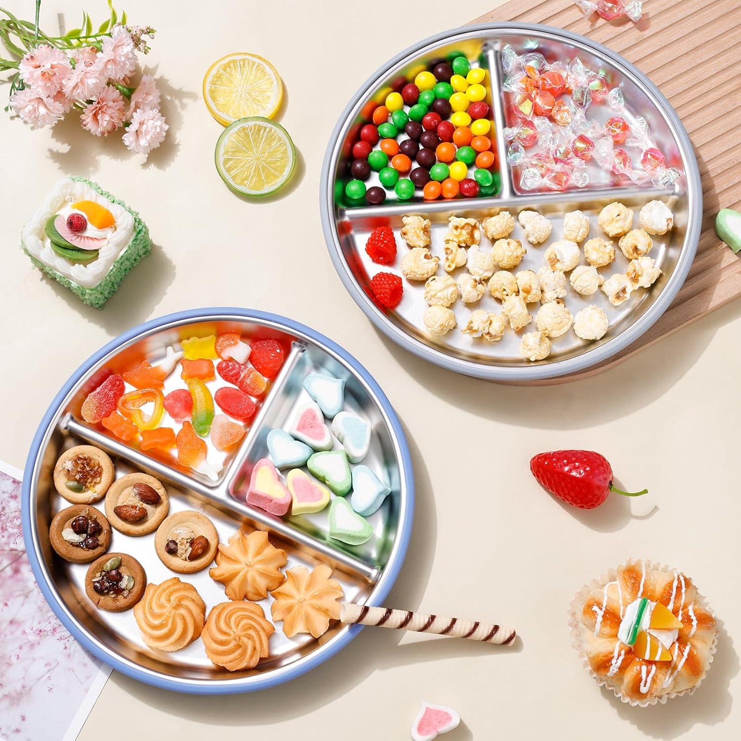 Platos para Niños Dualshine Acero Inoxidable 2 Pack 22.86 cm