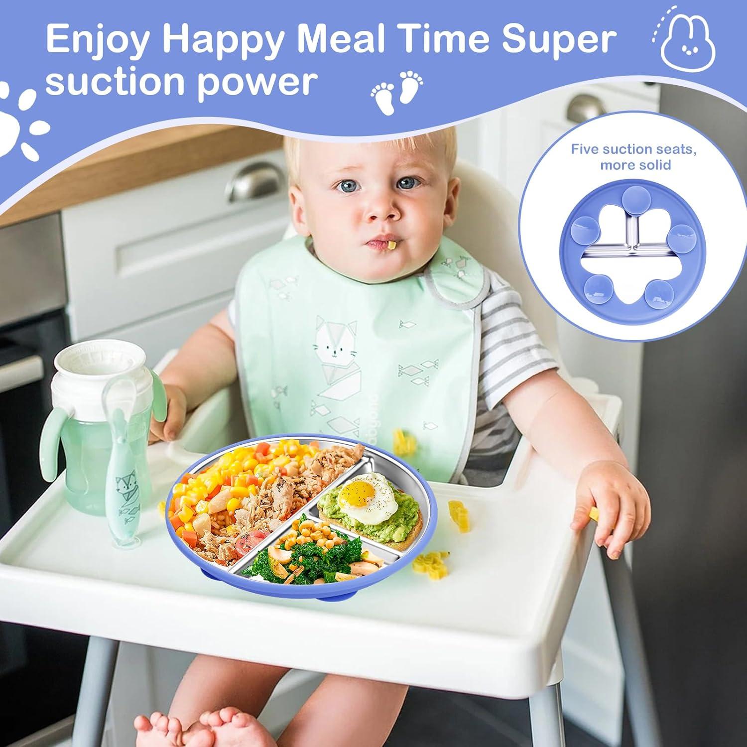 Platos para Niños Dualshine Acero Inoxidable 2 Pack 22.86 cm