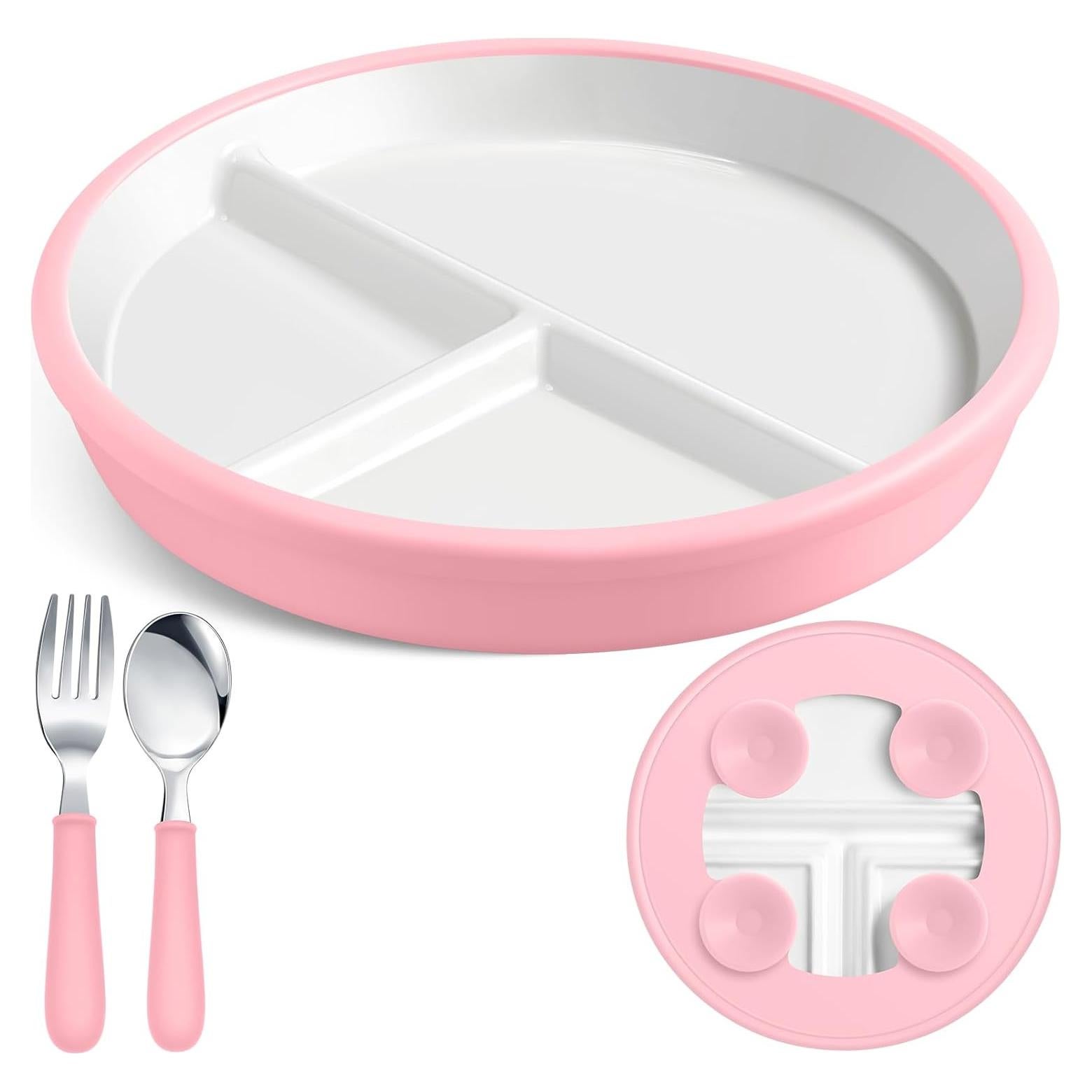 Set de Platos de Cerámica Antideslizantes Teenyyou Rosa
