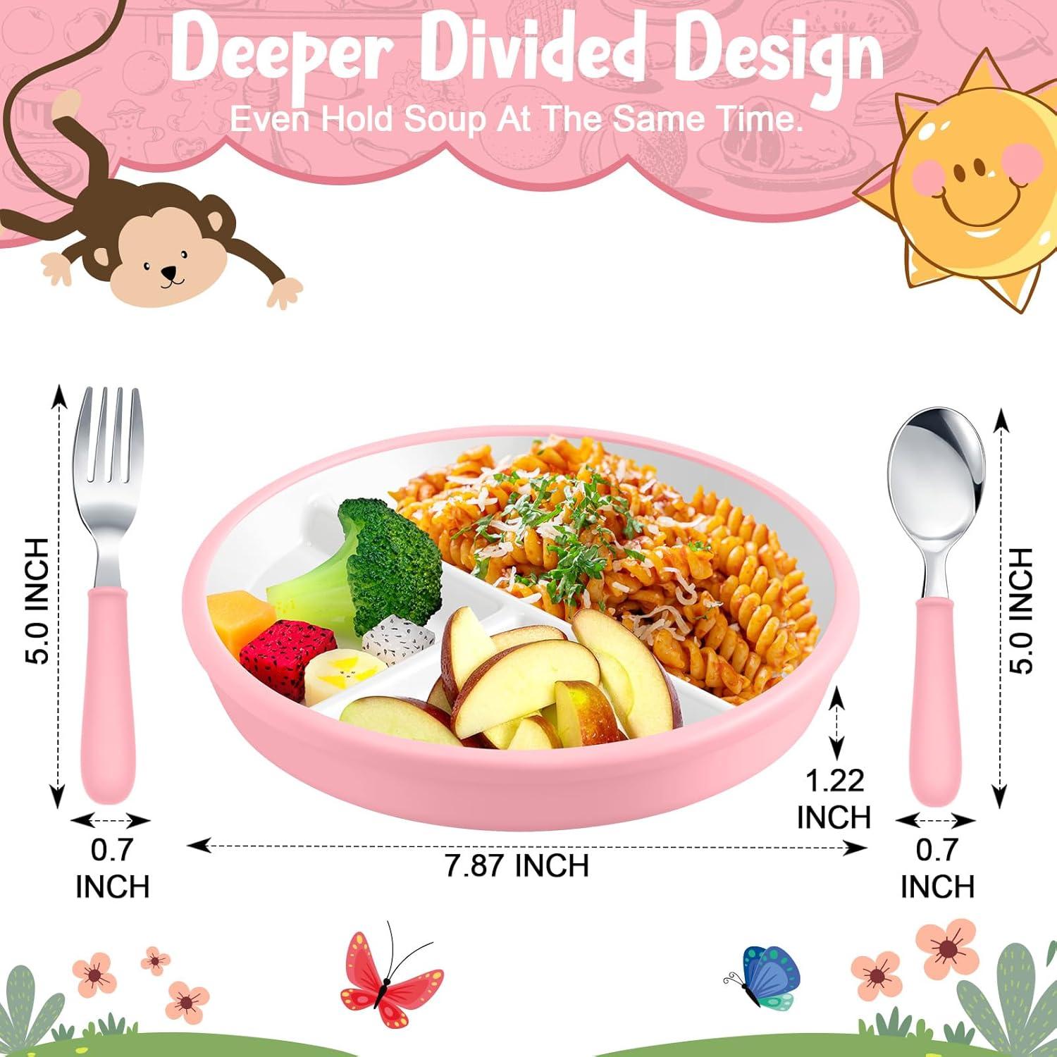 Set de Platos de Cerámica Antideslizantes Teenyyou Rosa