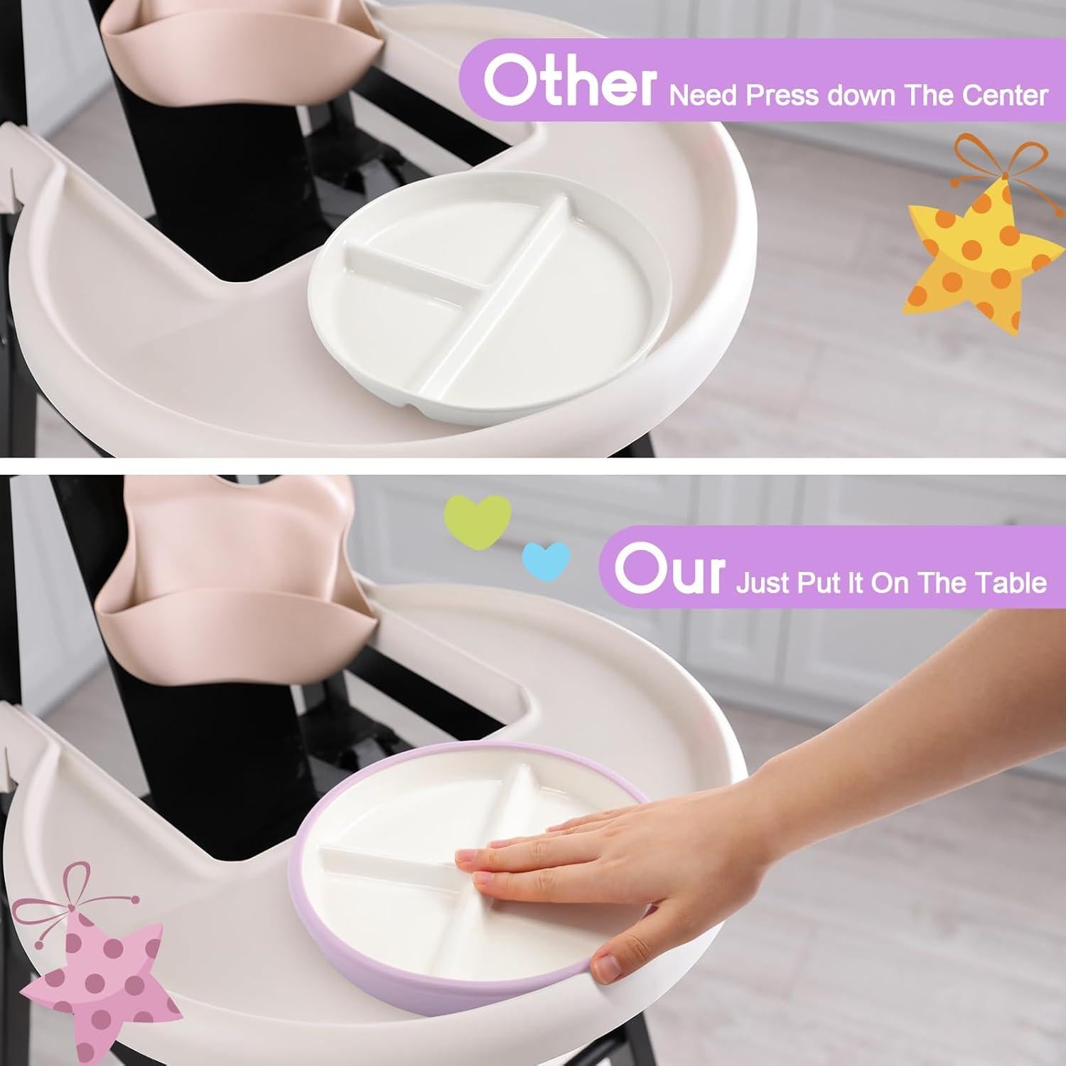 Set de Platos de Cerámica Antideslizantes Teenyyou Rosa