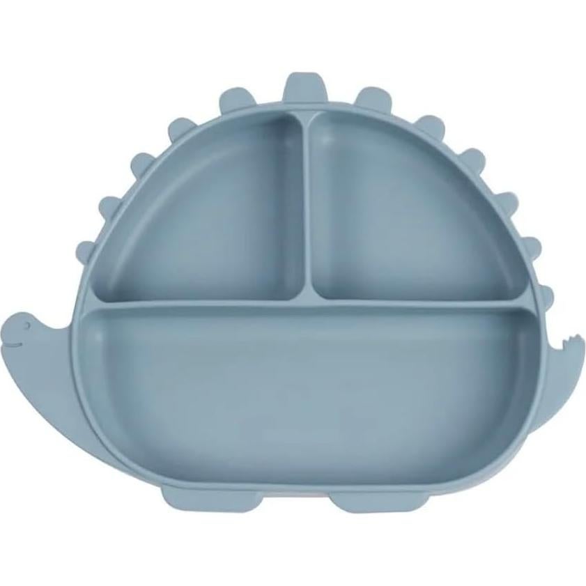 Plato de silicona OLA en forma de dinosaurio para bebés
