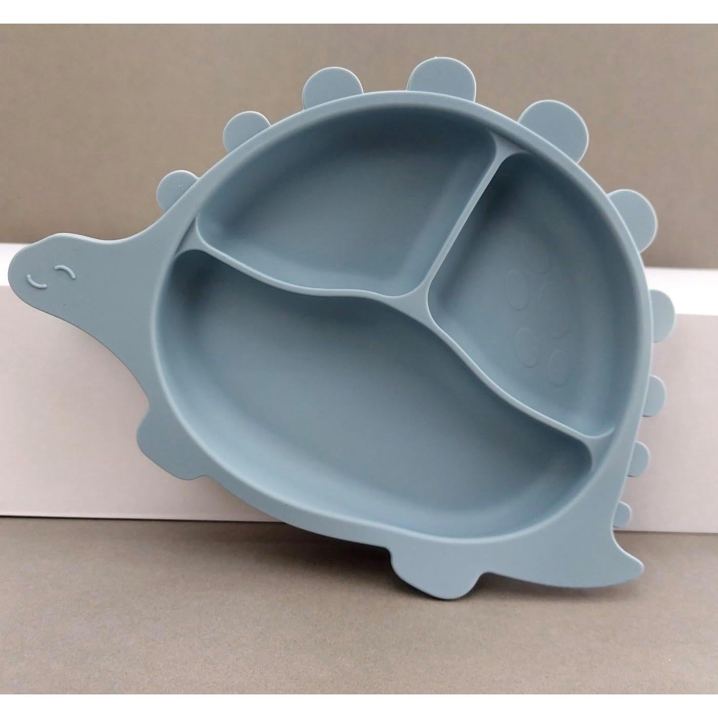 Plato de silicona OLA en forma de dinosaurio para bebés