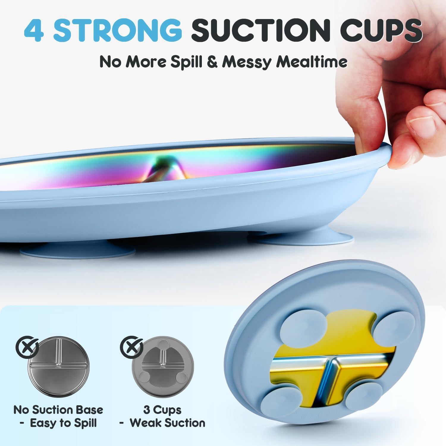 Platos para Niños Coinicxcel Acero Inoxidable 22.86 cm 2pcs