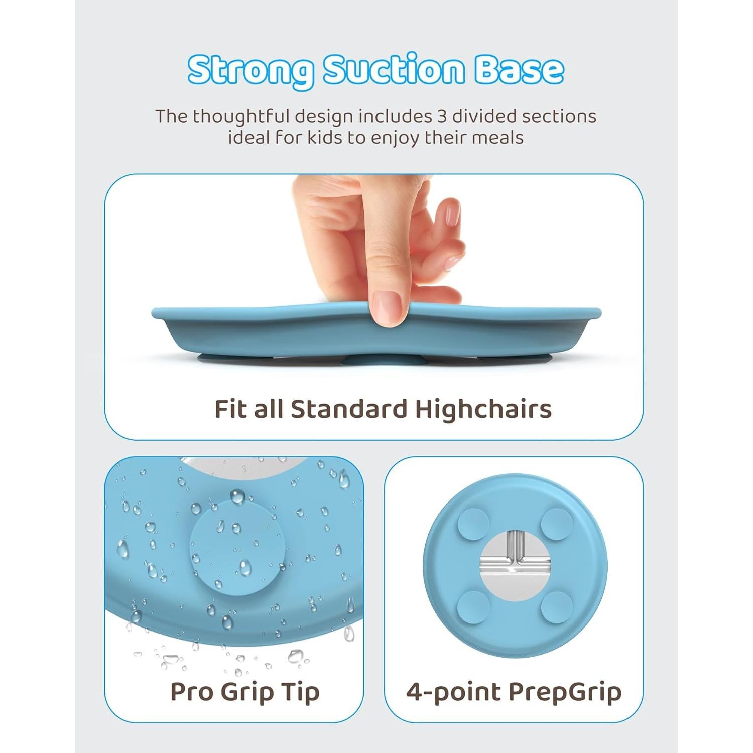 Platos Divididos de Acero Inoxidable ERUSEHE 22.86 cm - 2 Unidades