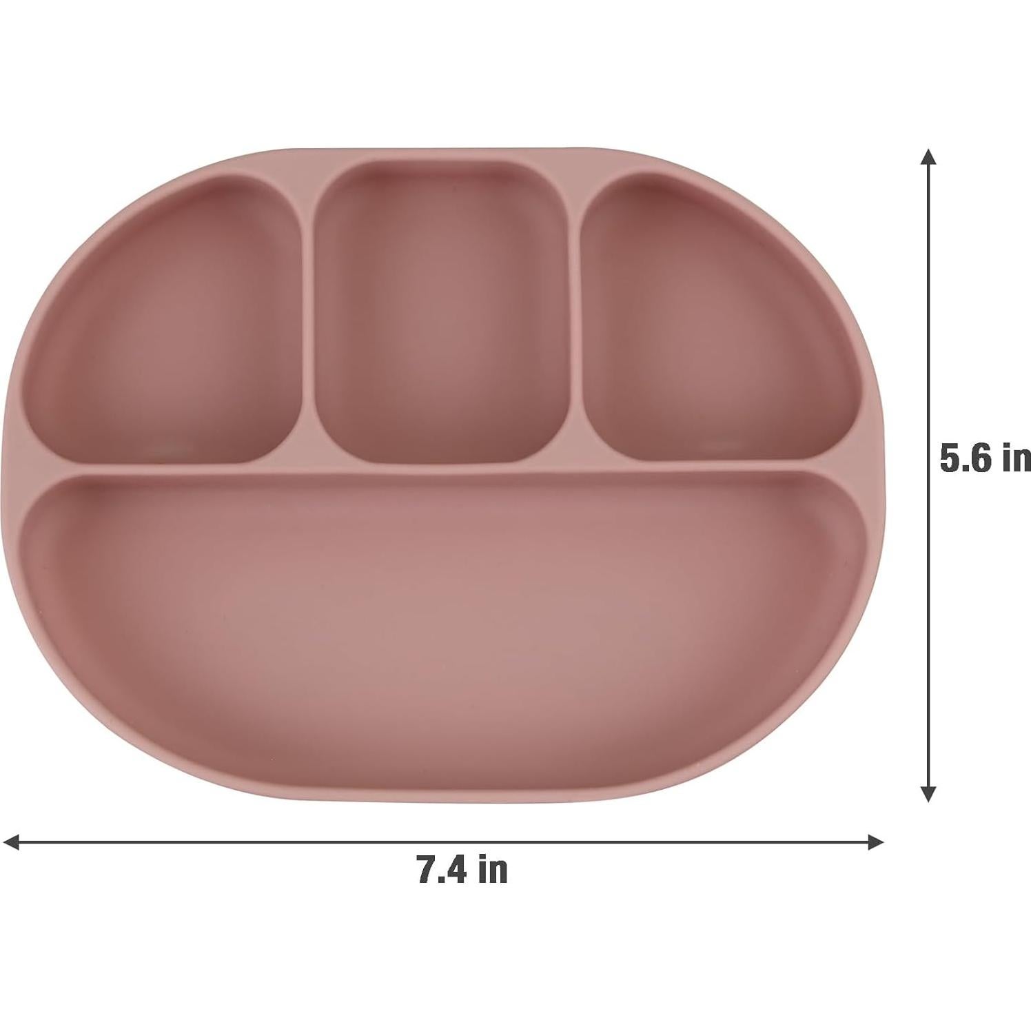 Plato de Succión de Silicona PandaEar 8 Piezas Libre de BPA