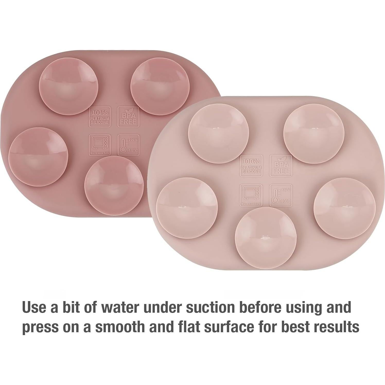 Plato de Succión de Silicona PandaEar 8 Piezas Libre de BPA