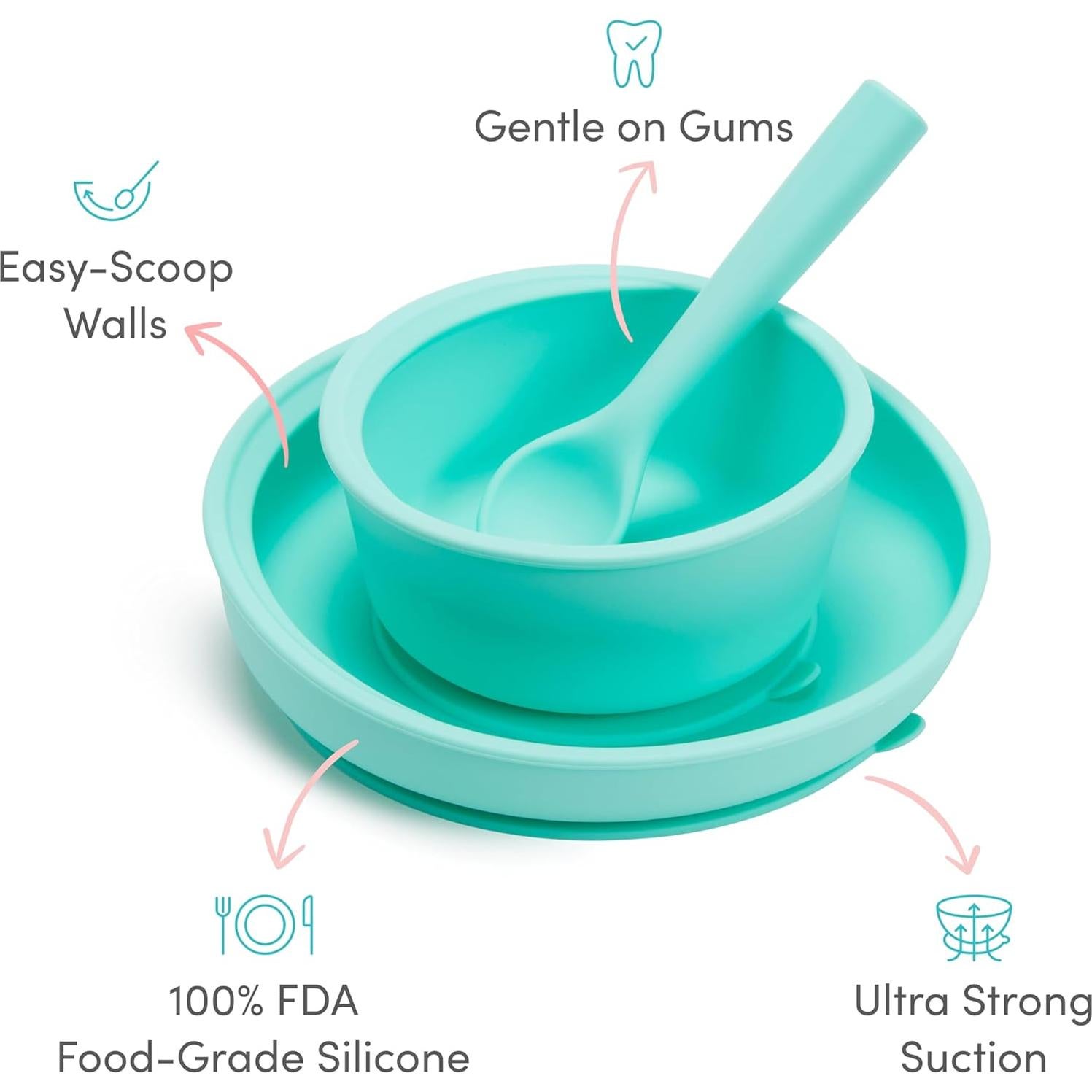 Juego de Alimentación Munchkin C'est Silicone 3 Piezas Bebés