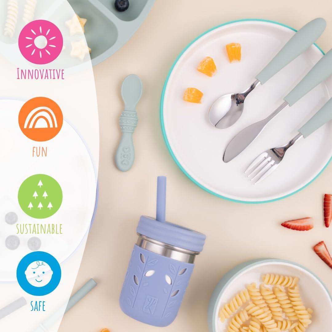 Platos de Porcelana Elk y Amigos 20 cm con Mangas de Silicona